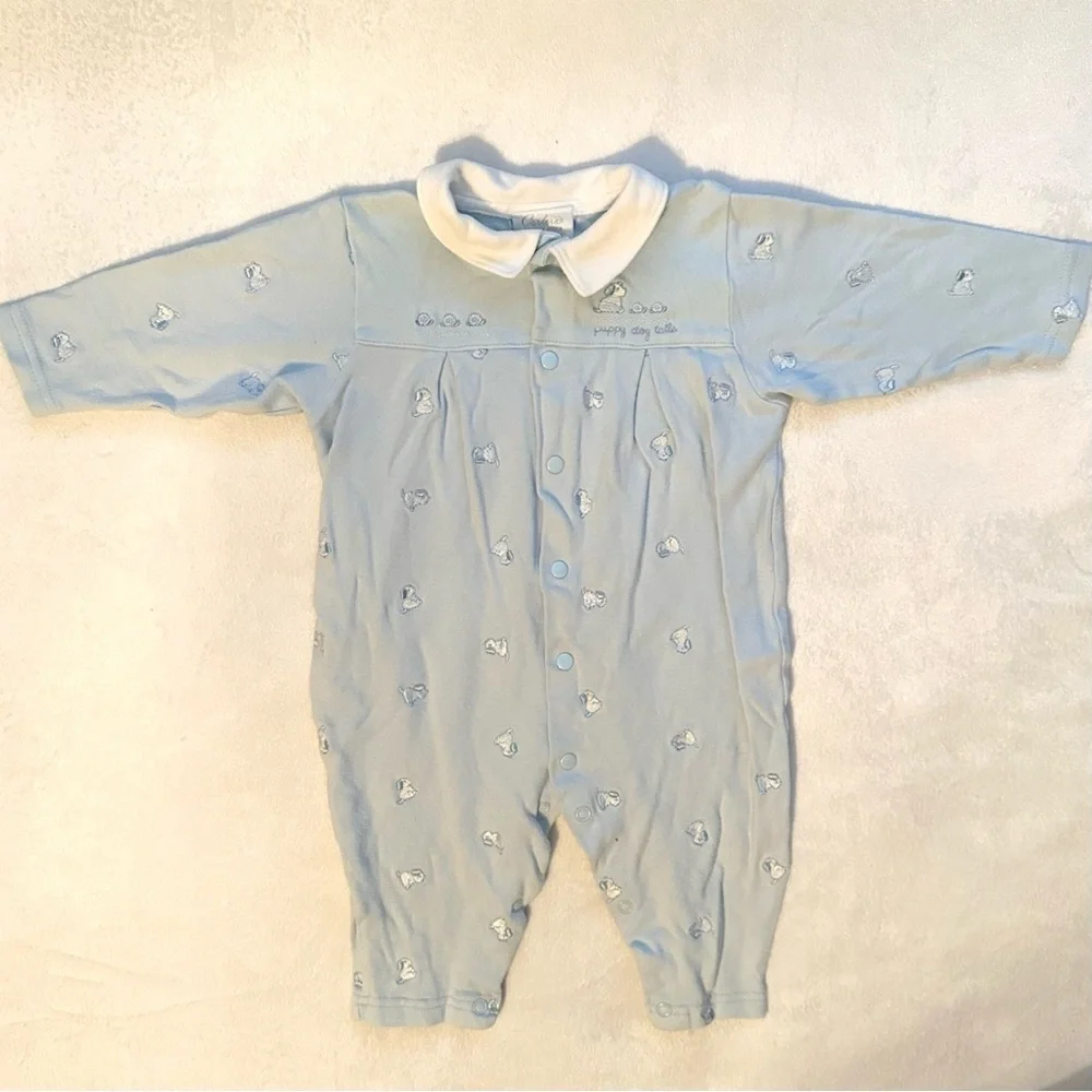 Vintage Carters If They Could Just Stay Little One Piece Outfit 9M Dogs boy baby